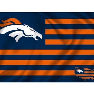 Denver Broncos Football Flag 3x5 Feet Grommets Fast Same Day Shipping